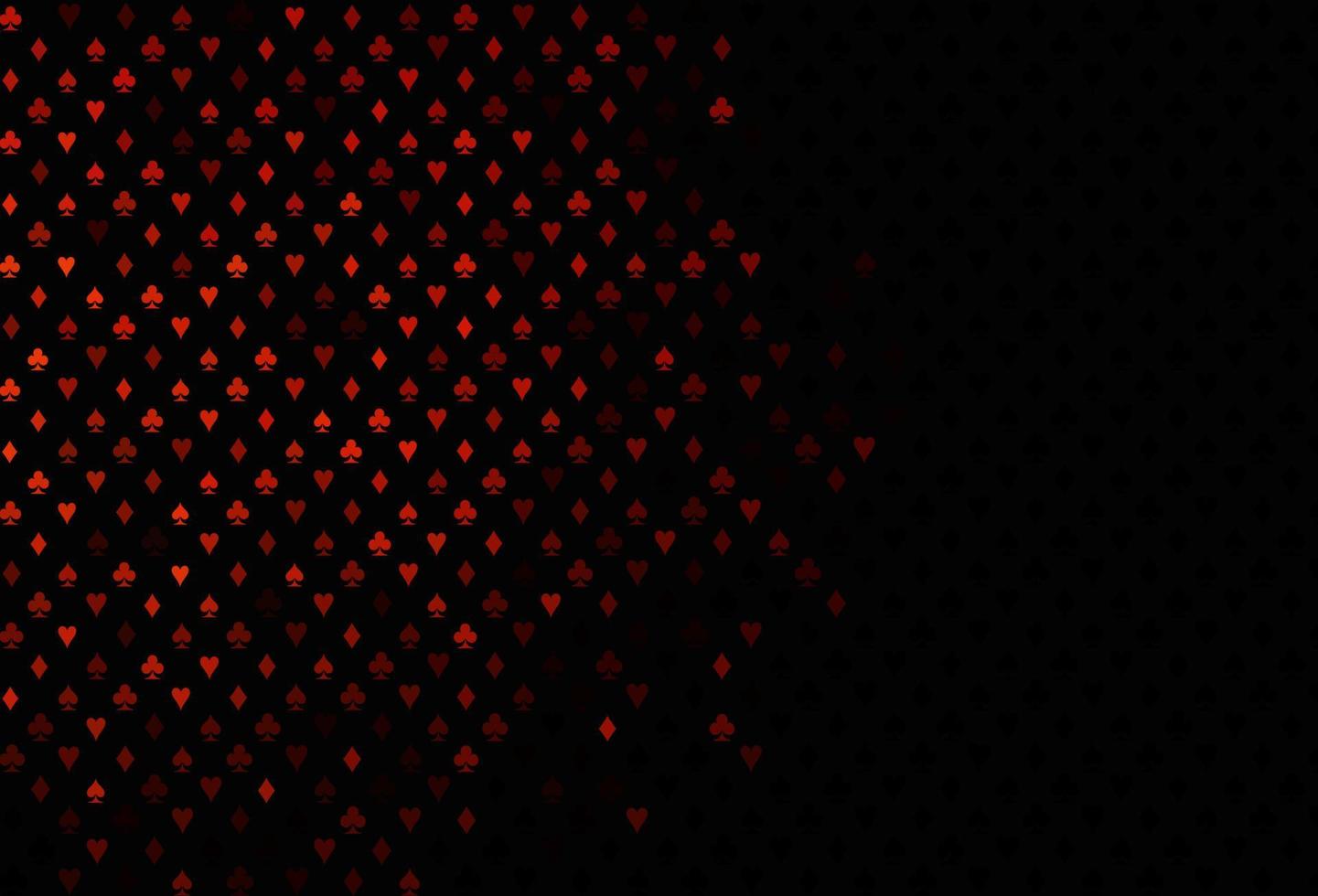 Fondo de vector rojo oscuro con signos de tarjetas.