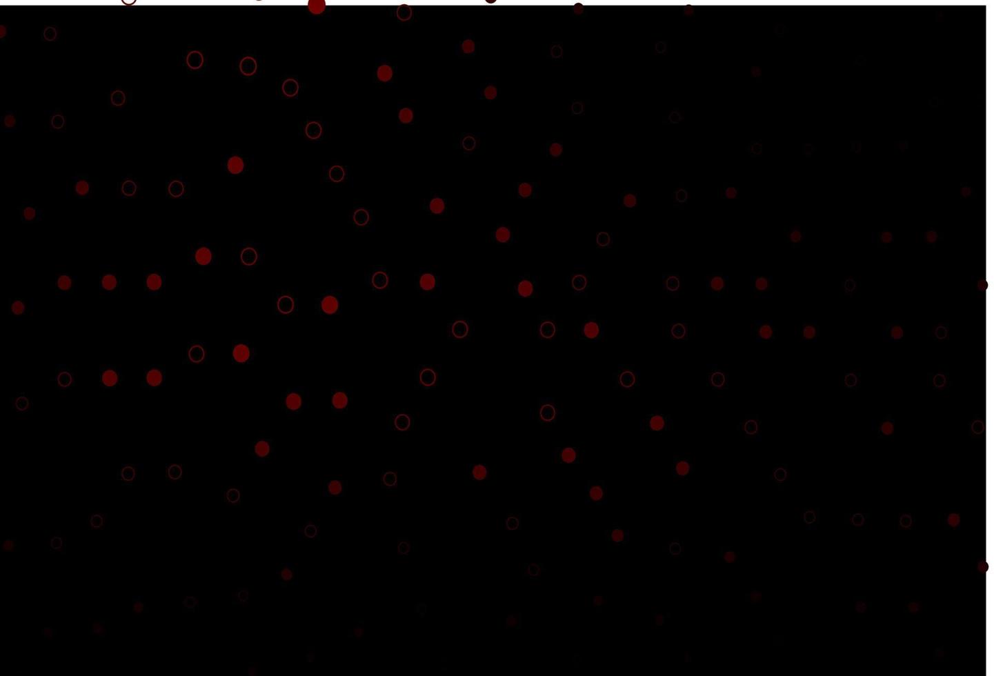 Dark Red vector background with bubbles.