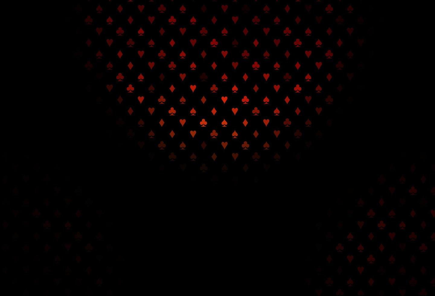 Fondo de vector rojo oscuro con signos de tarjetas.