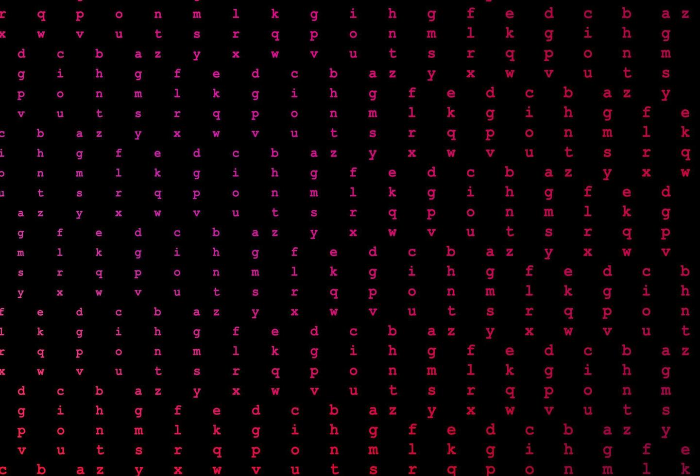 Dark purple, pink vector layout with latin alphabet.
