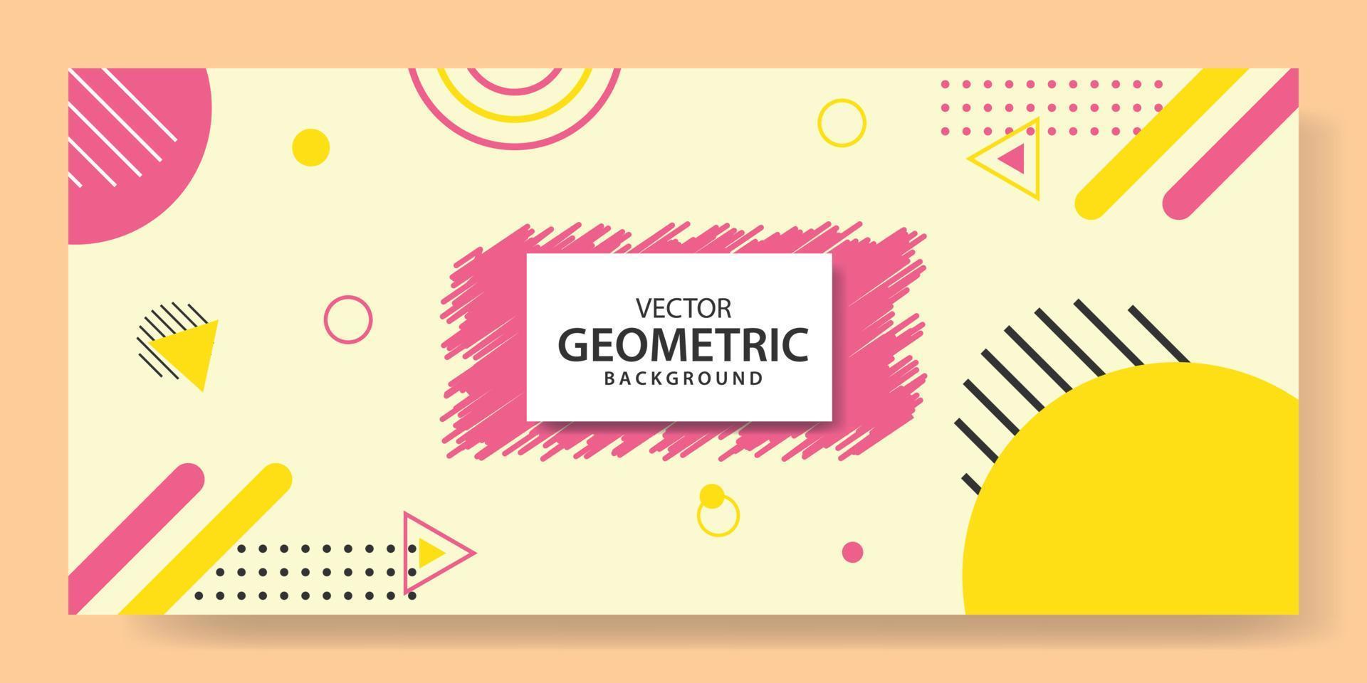 Abstract geometric banner background vector