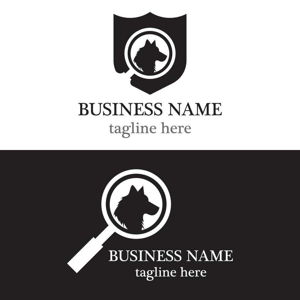 Wolf logo template vector icon design