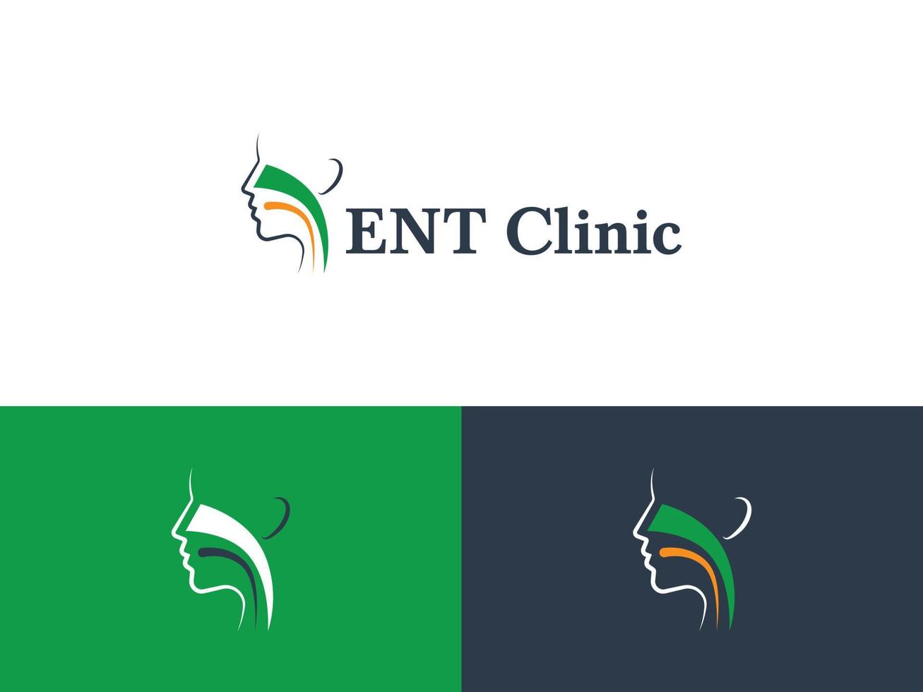 Ear Nose Throat Clinic Logo Vector Template