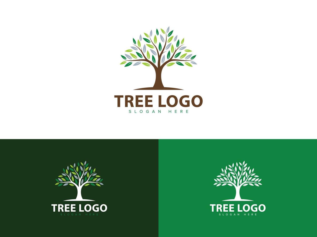 Abstract Natural Tree Logo Vector Template