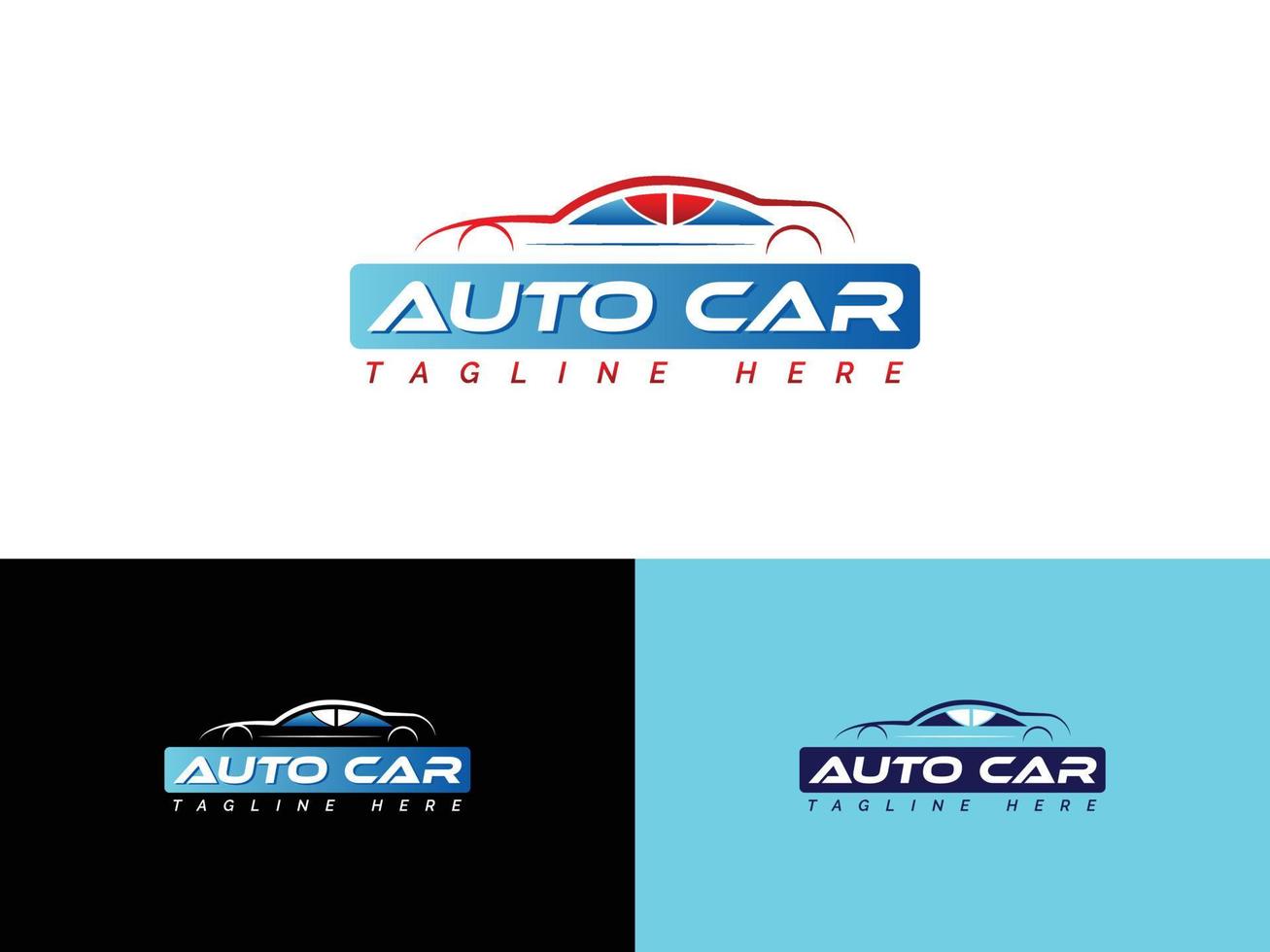 plantilla de logotipo de vector abstracto de coche automático