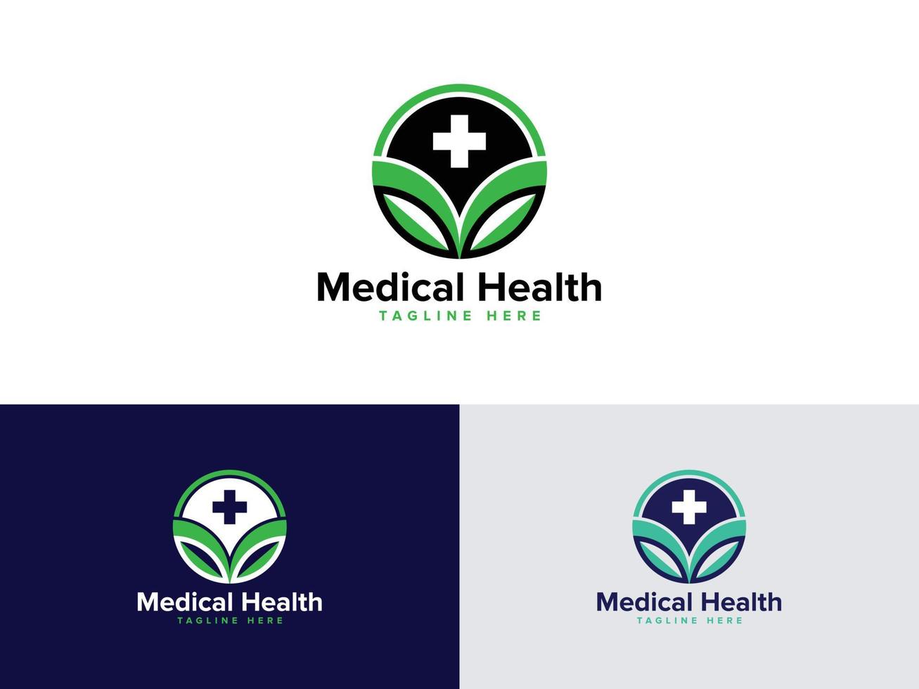 plantilla de vector de logotipo natural de salud médica