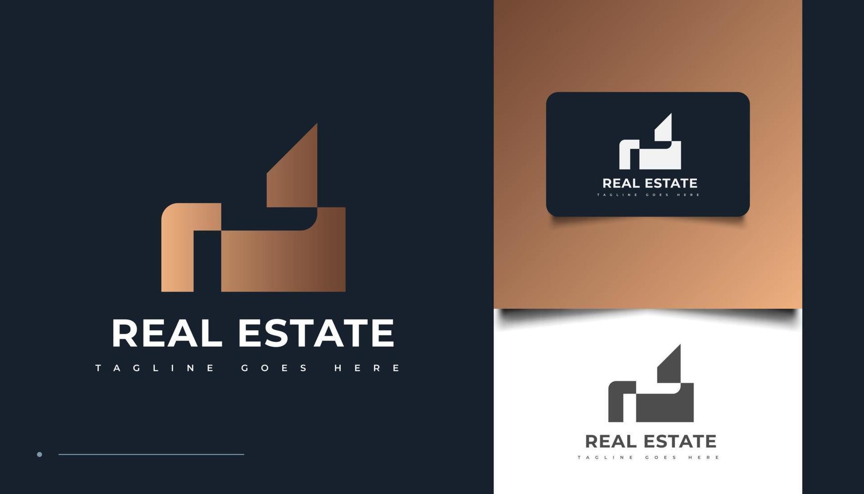 Luxury and Elegant Real Estate Logo Design Template vector