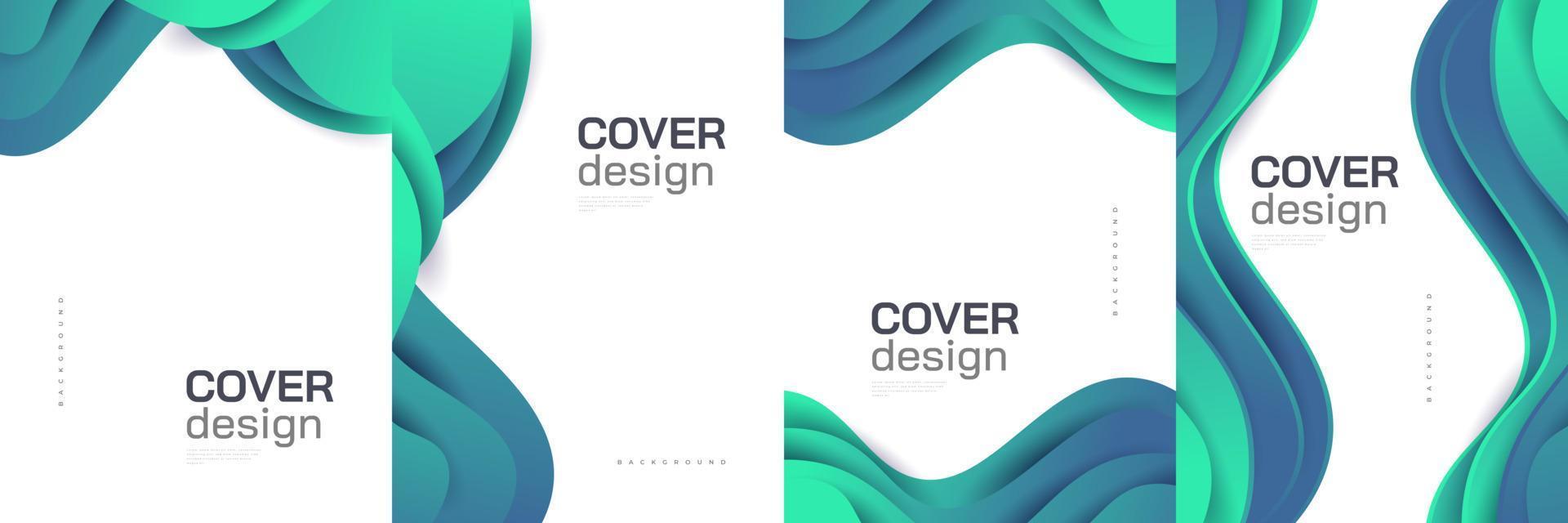 Modern Abstract Cover Design Template with Colorful Liquid Shapes vector