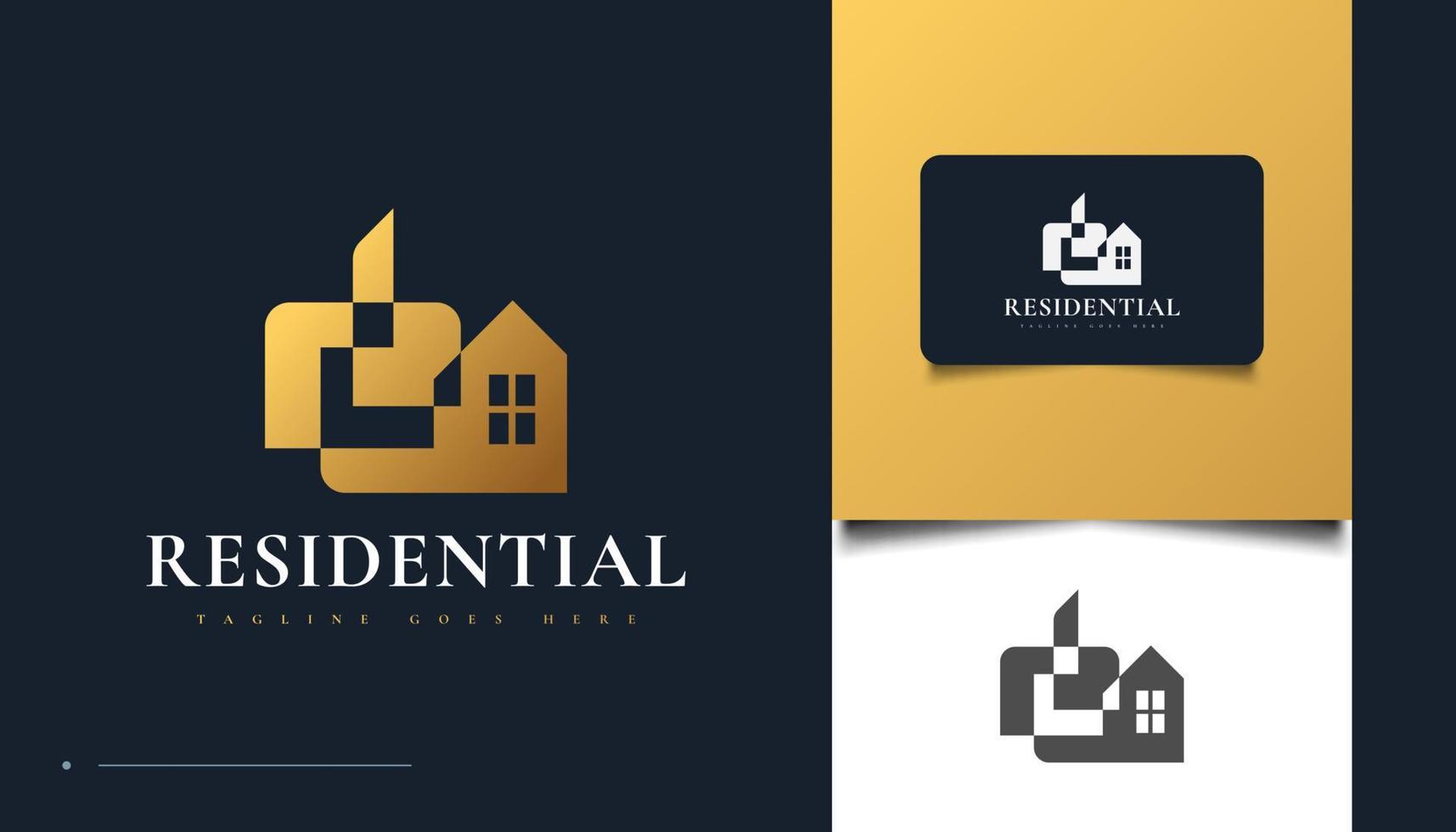 Luxury and Elegant Real Estate Logo Design Template vector