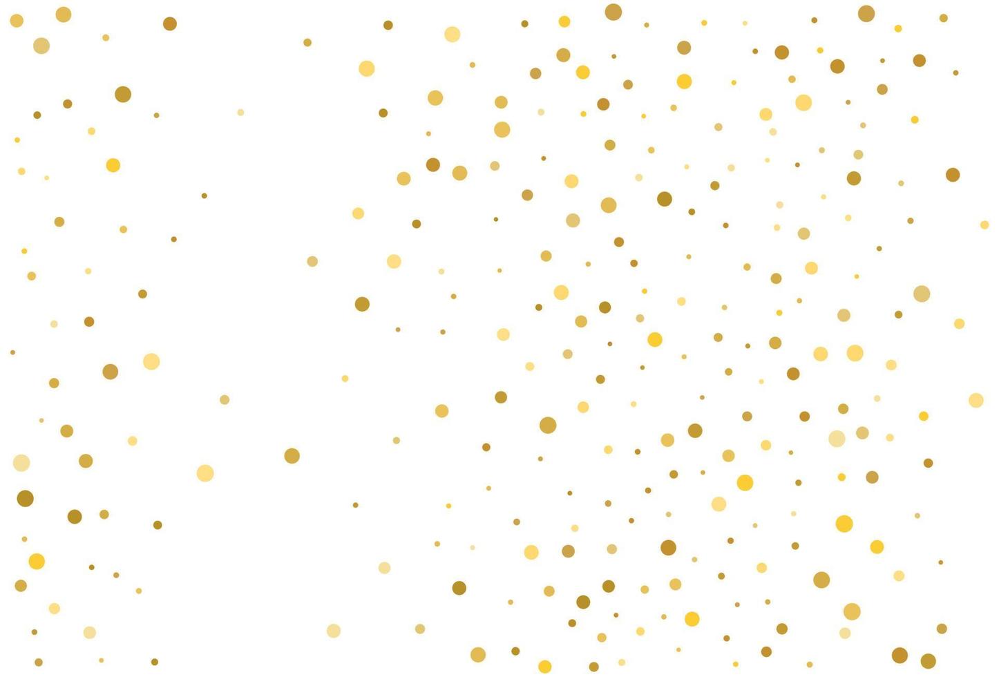 Gold glitter background polka dots confetti vector