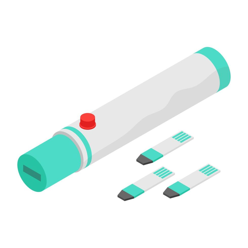 Trendy Glucometer Concepts vector
