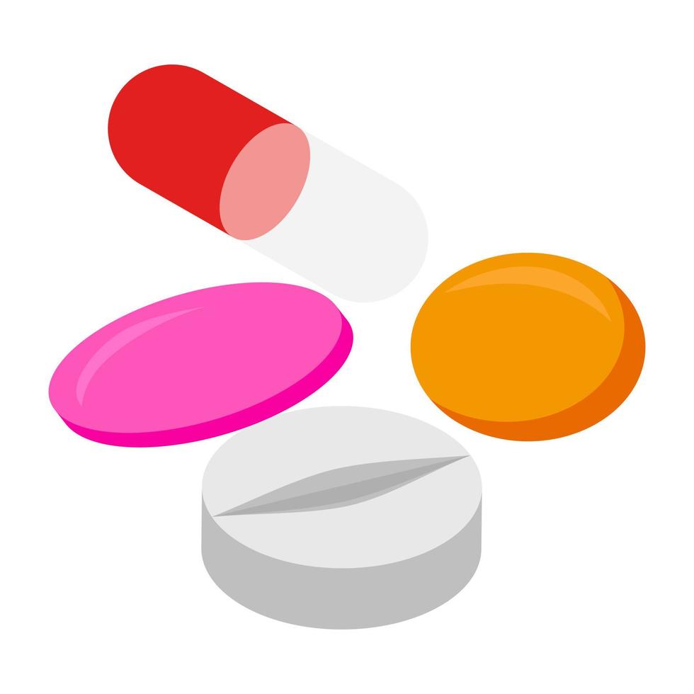 Trendy  Pills Concepts vector