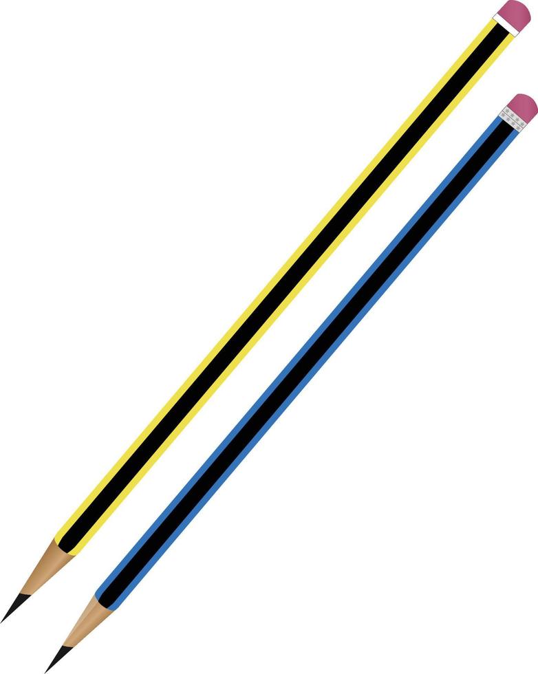 Two Striped Pencils vector