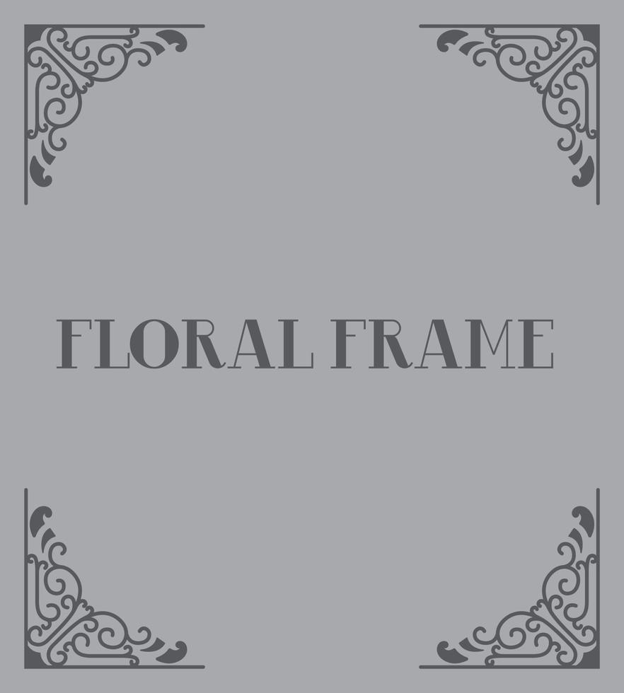 Line Frame Ornament Corner Background Vector