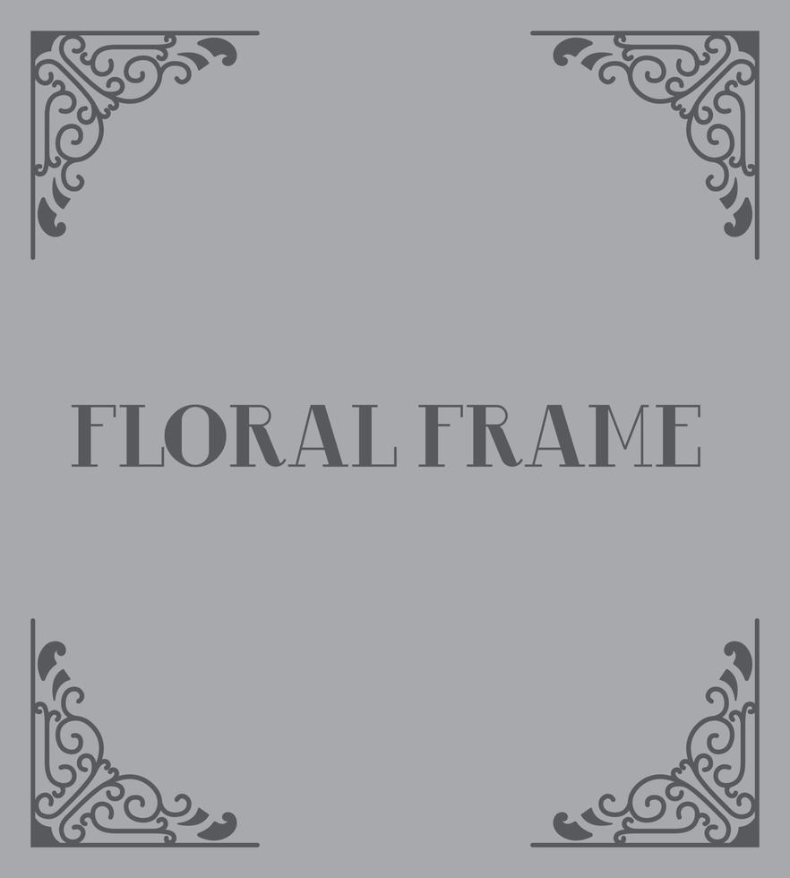 Line Frame Ornament Corner Background Vector