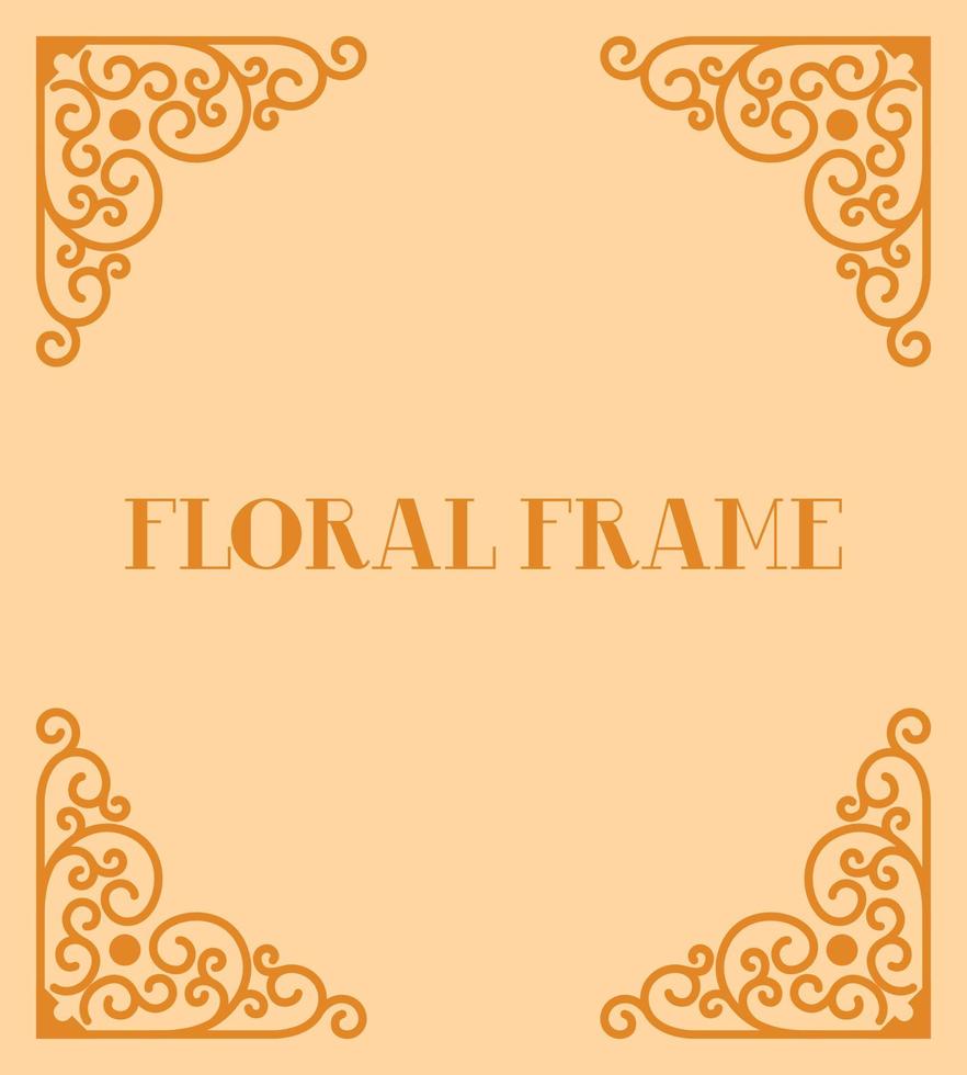 Line Frame Ornament Corner Background Vector