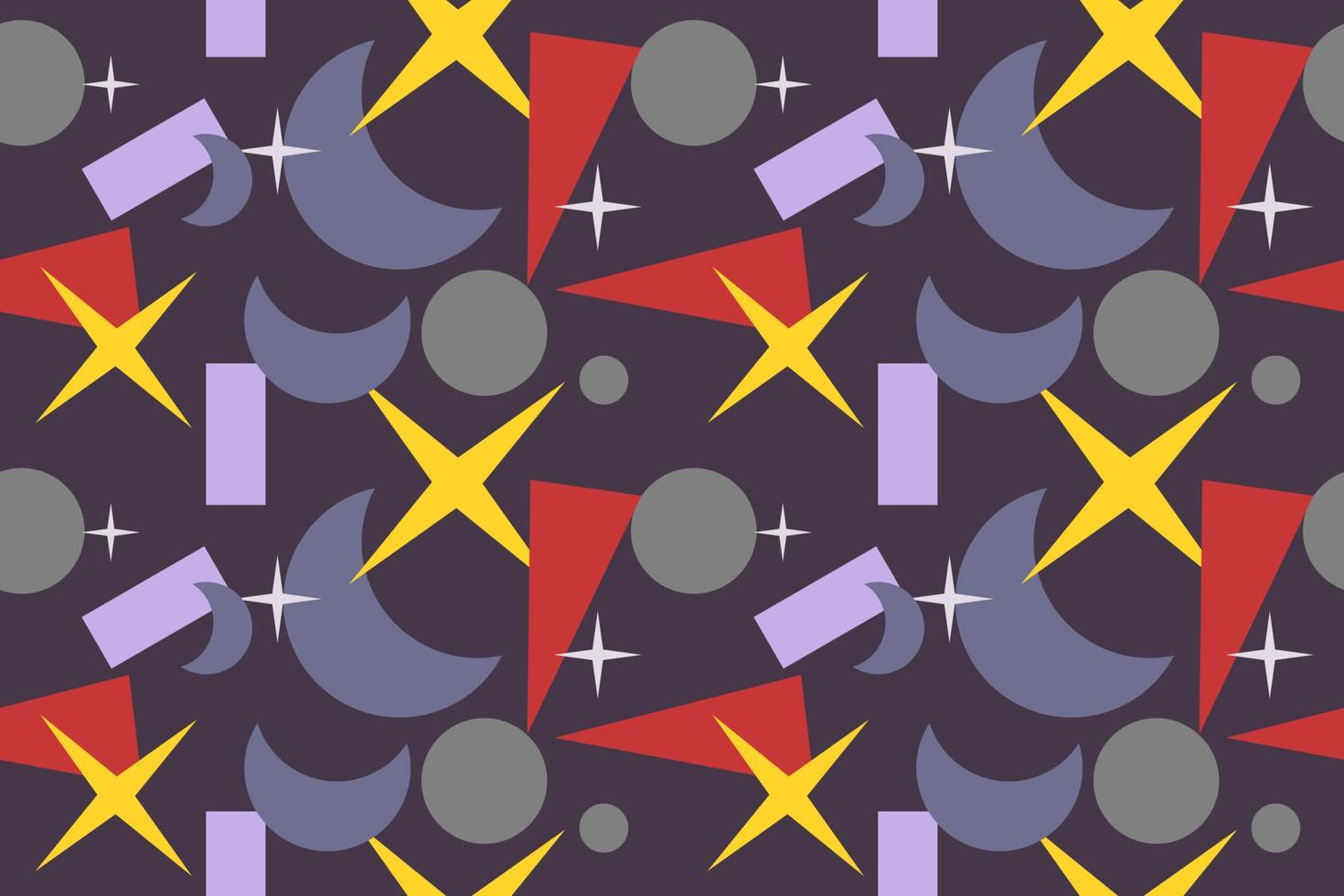 Galaxy Space with Shape Seamless Pattern Purple Design vector