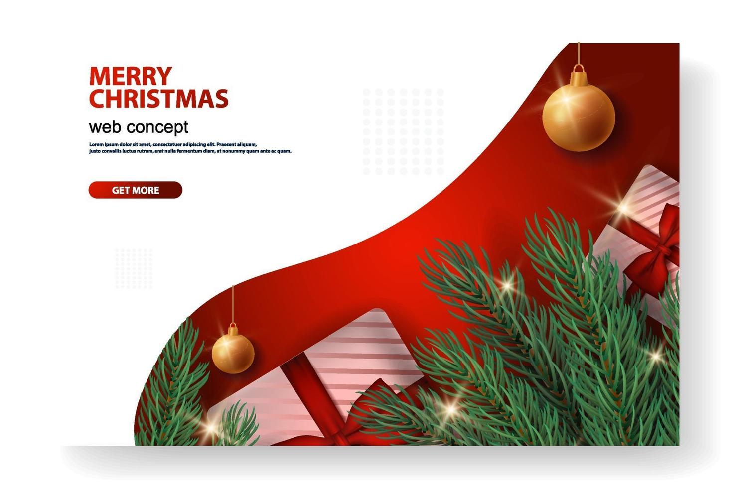 Merry Christmas web background vector