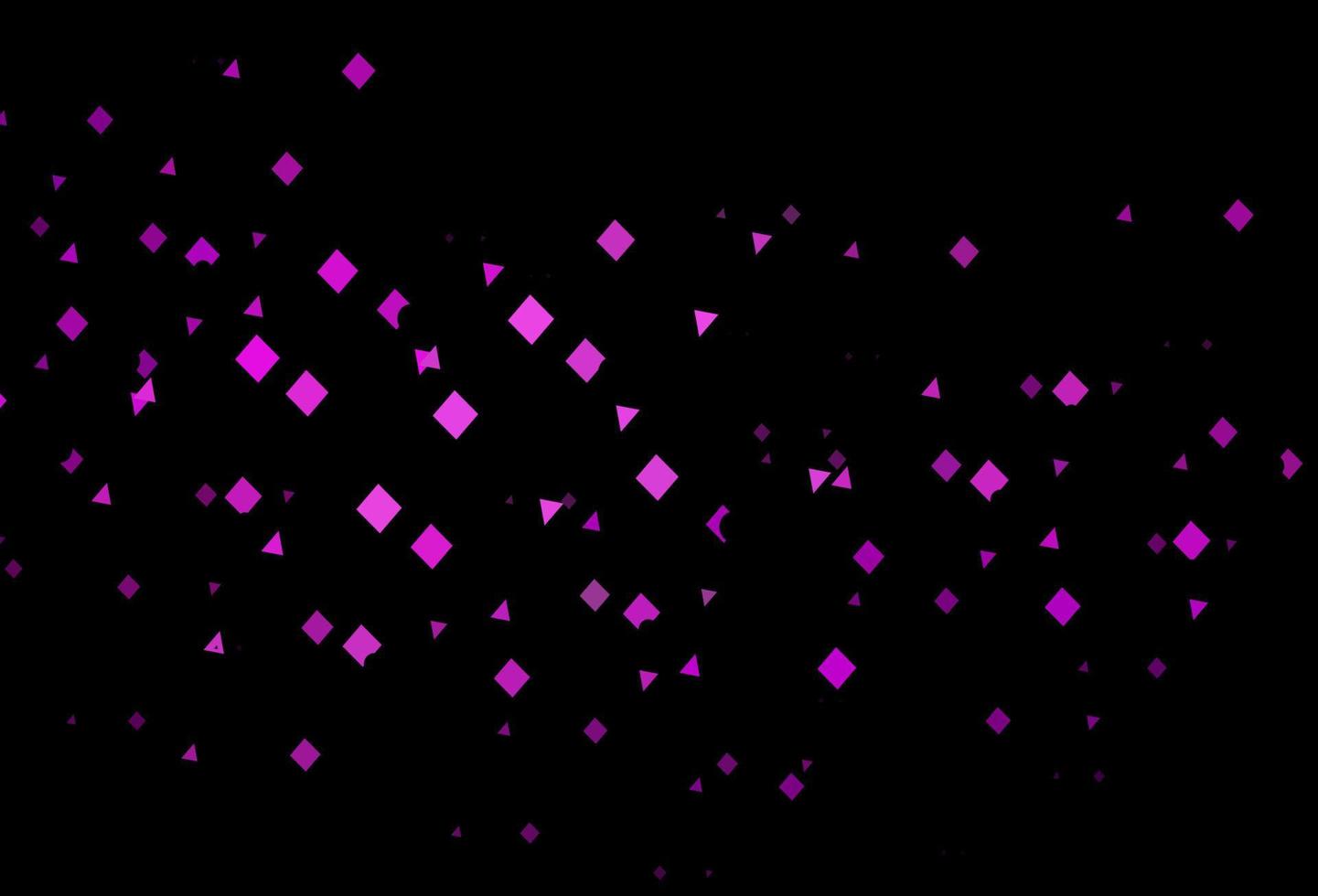 Dark purple vector template with crystals, circles, squares.