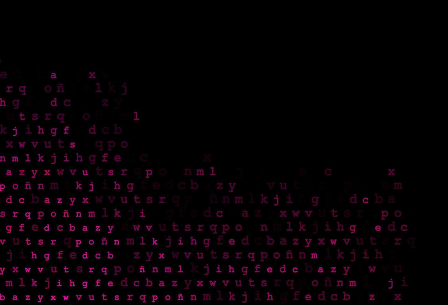 plantilla de vector de color rosa oscuro con letras aisladas.