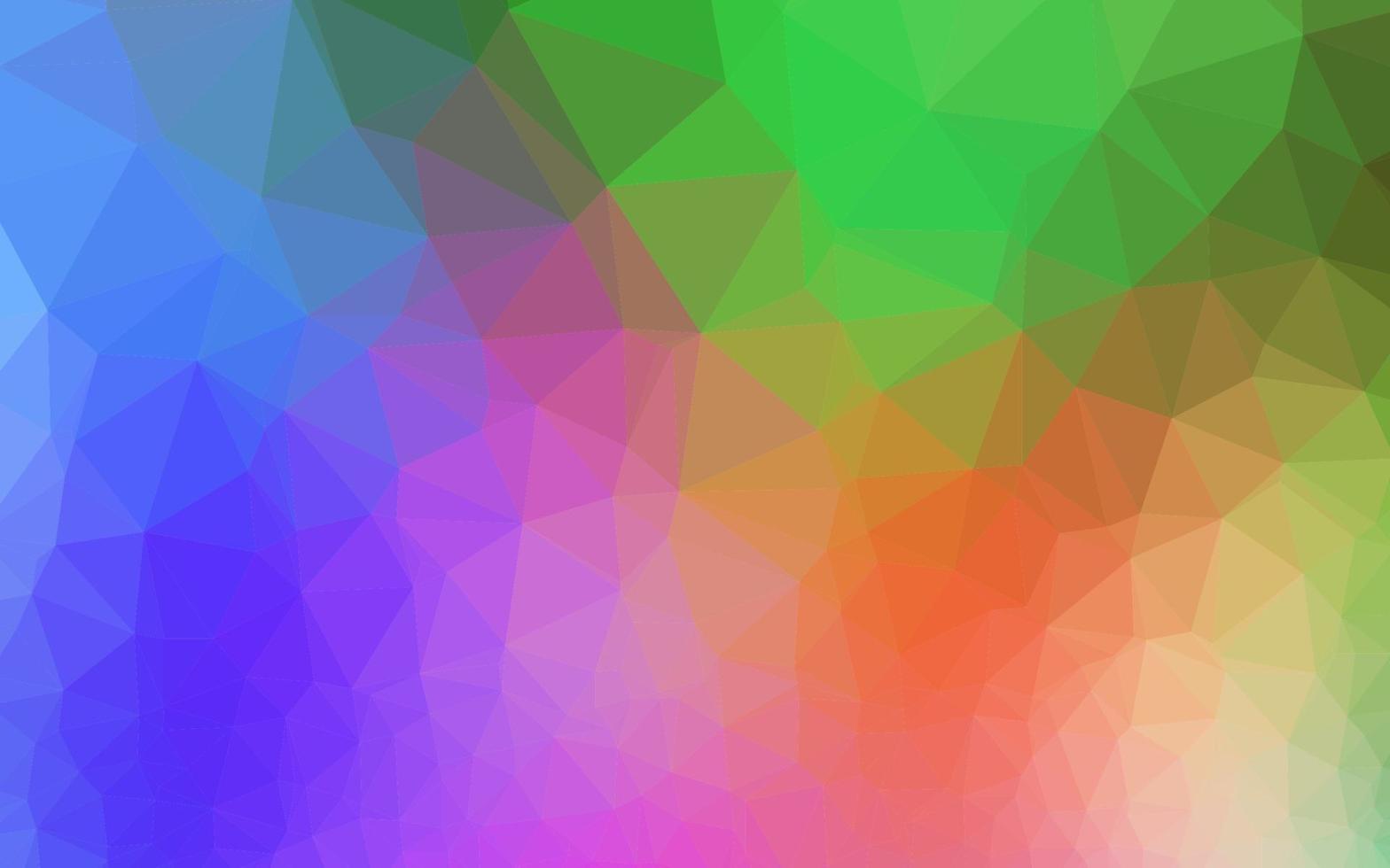Fondo poligonal de vector de arco iris multicolor claro.