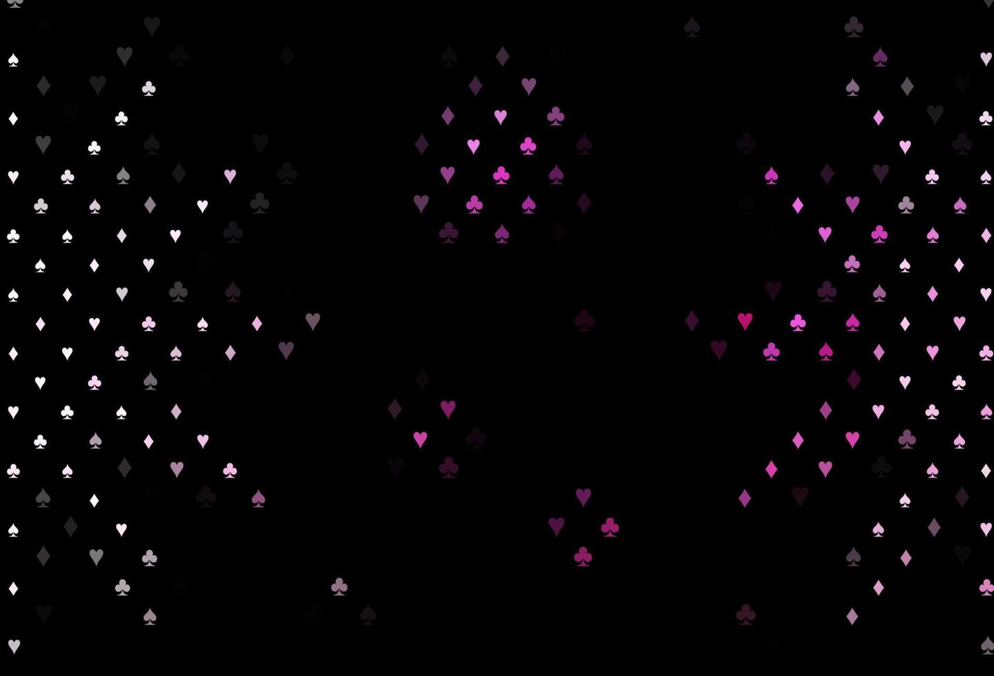 patrón de vector de color rosa oscuro con símbolo de tarjetas.