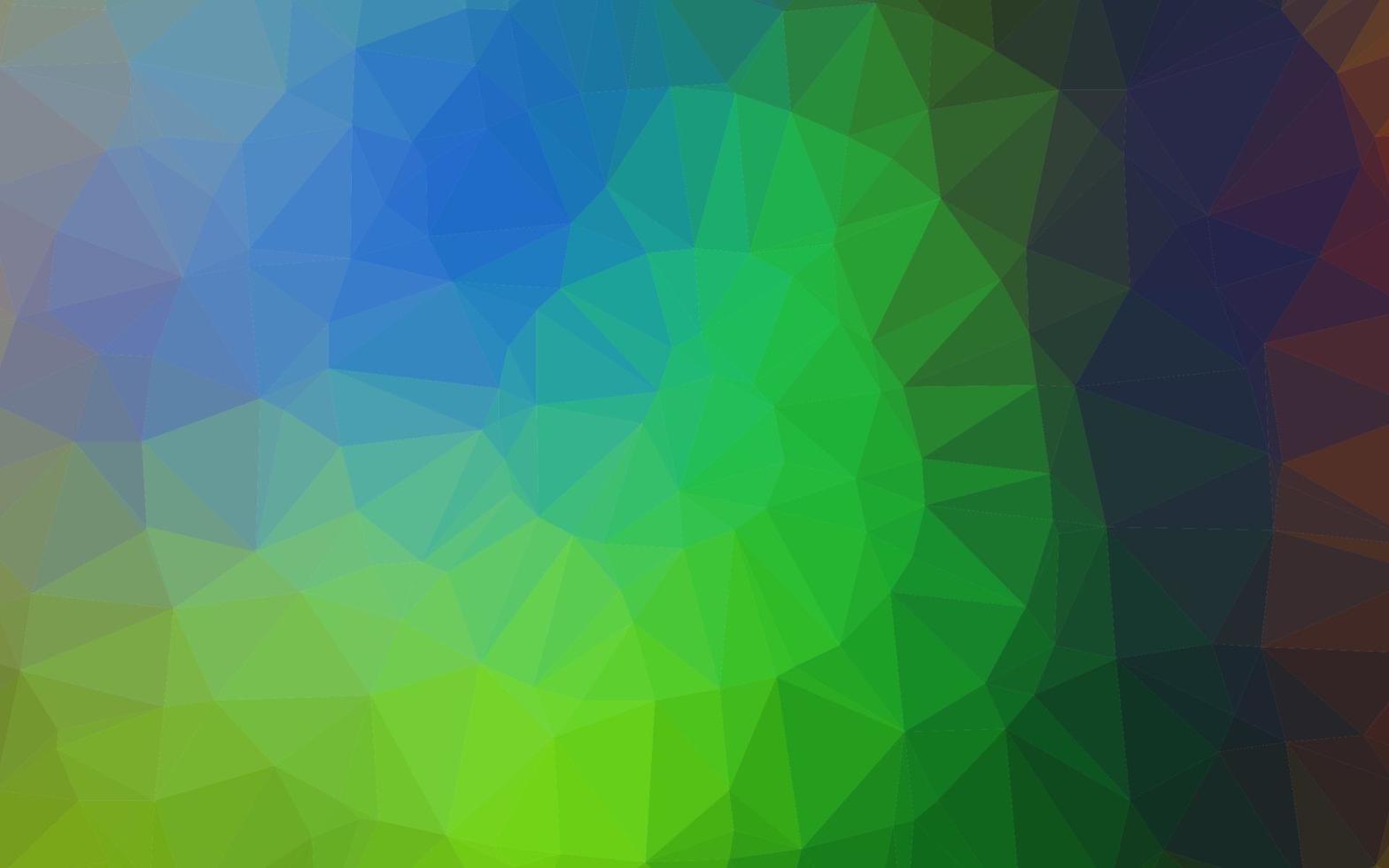 luz multicolor, arco iris vector patrón de triángulo borroso.