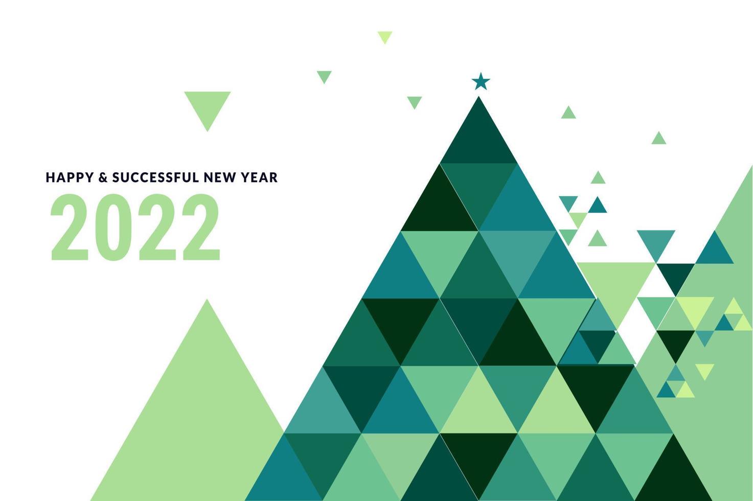 Happy New Year 2022 greeting card vector