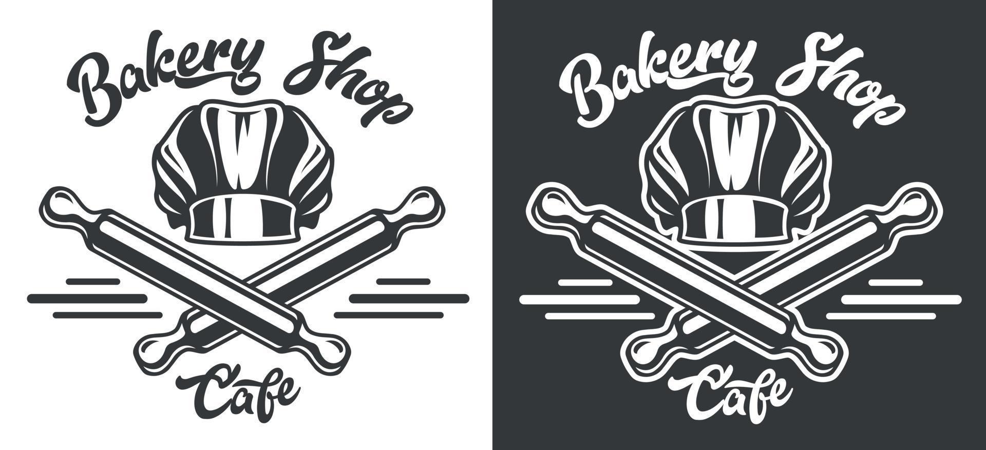 Vintage emblem on the craft bakery theme vector