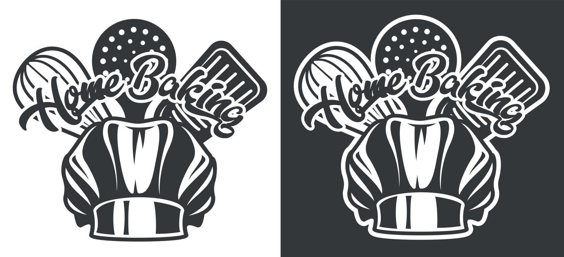 Vintage badge on the theme of craft bakery in two variants vector