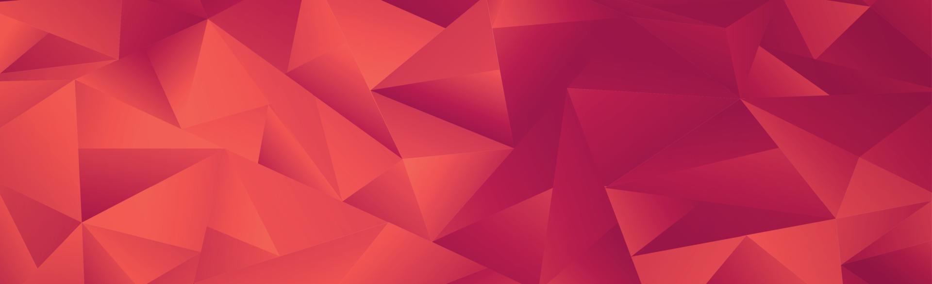 Abstract red gradient triangles of different sizes - Vector