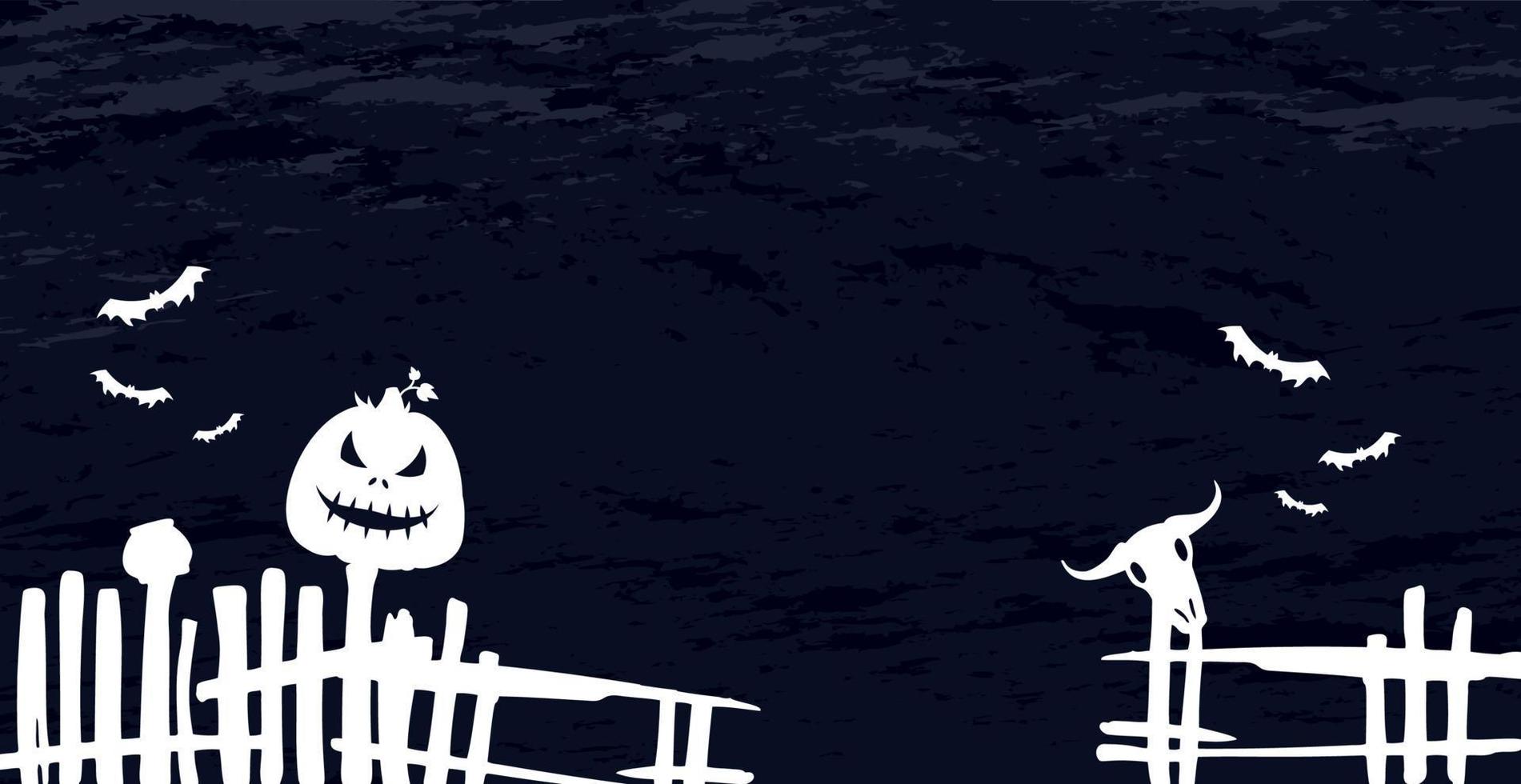 Scary gloomy dark blue halloween background - Vector