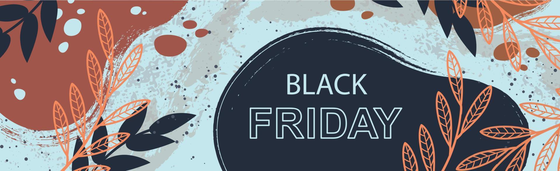 Black Friday big autumn discounts, web ad banner - Vector