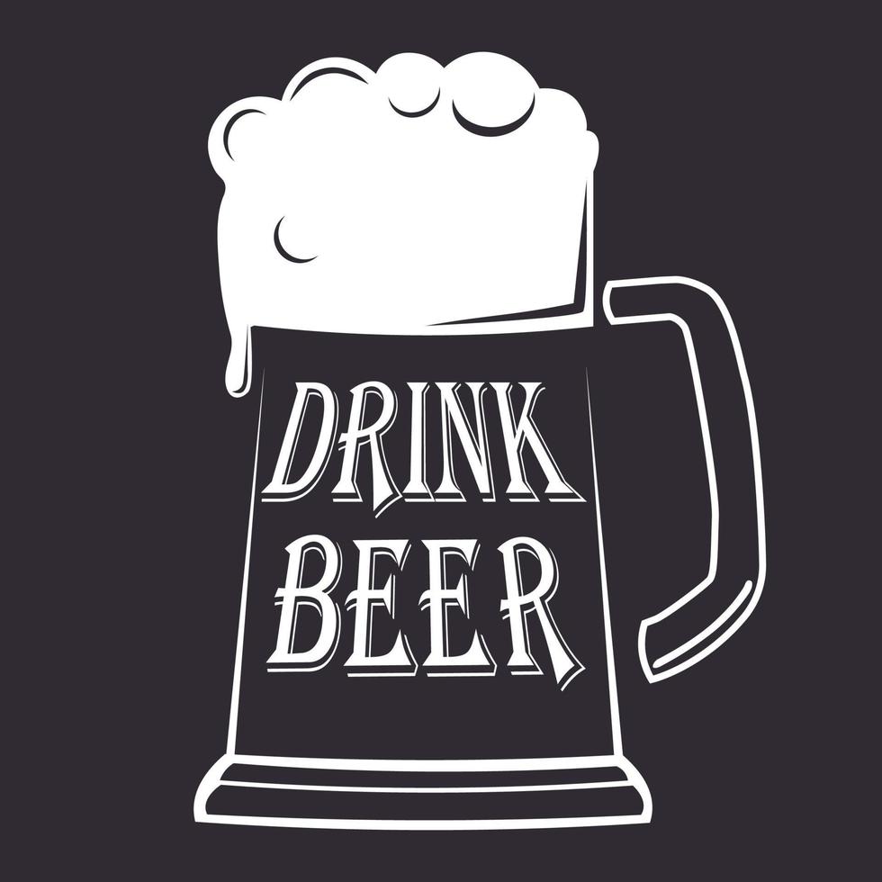 Logo word stylized as beer industry - Vector