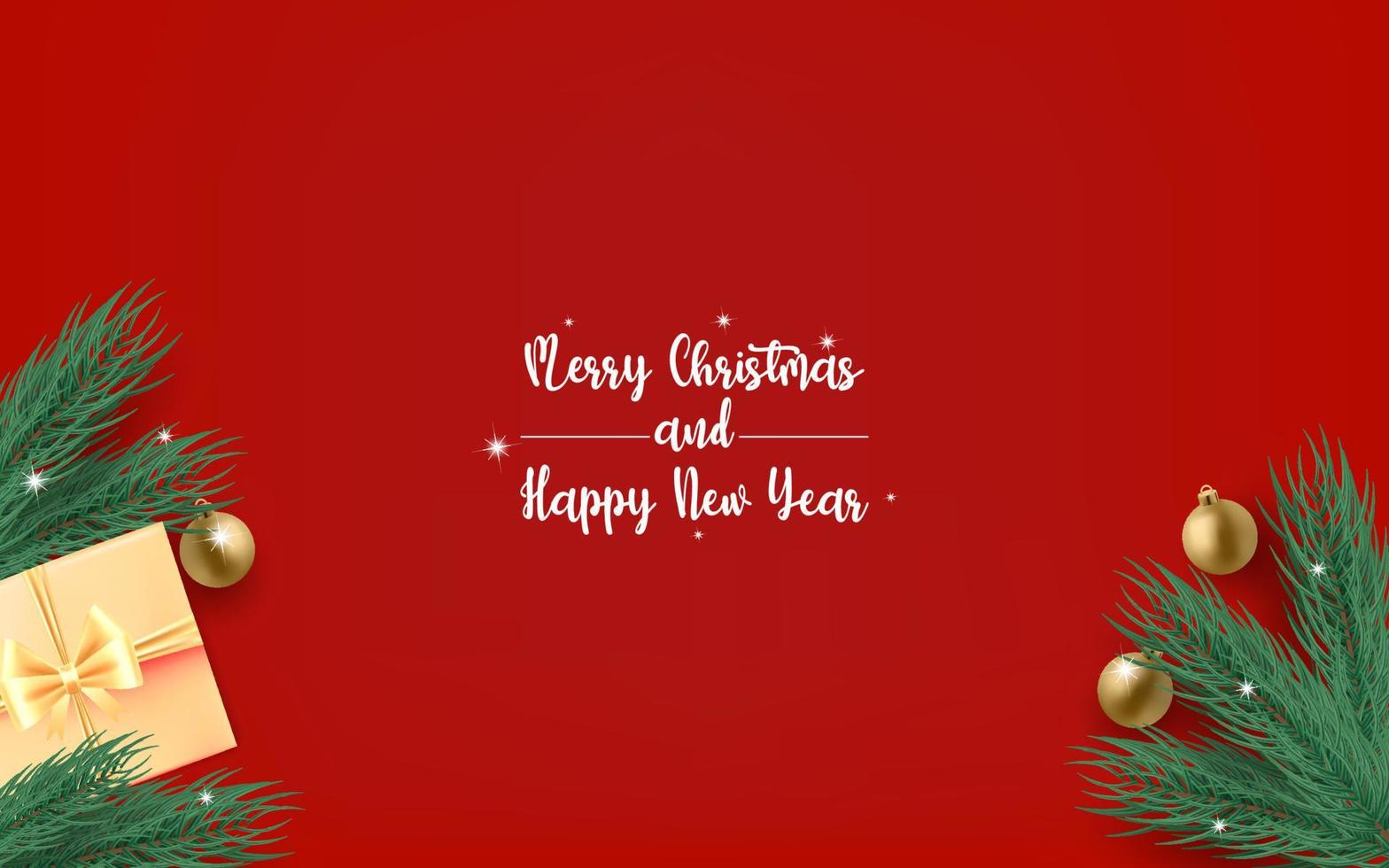 merry christmas background design with gift box. vector