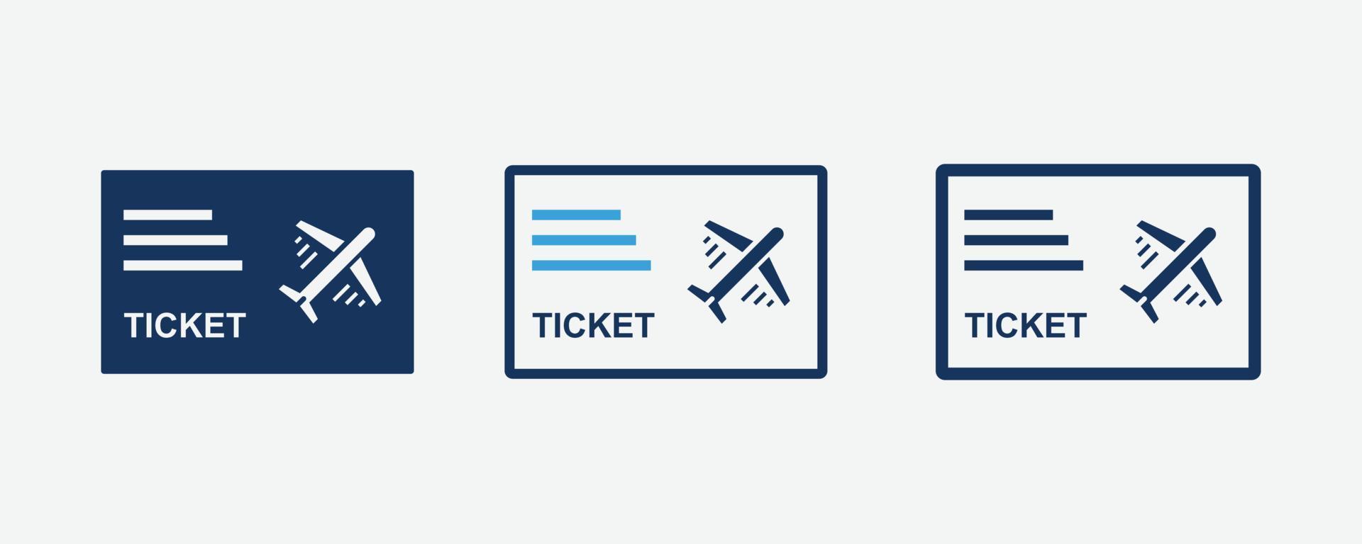 ticket icon set isolated symbol vector