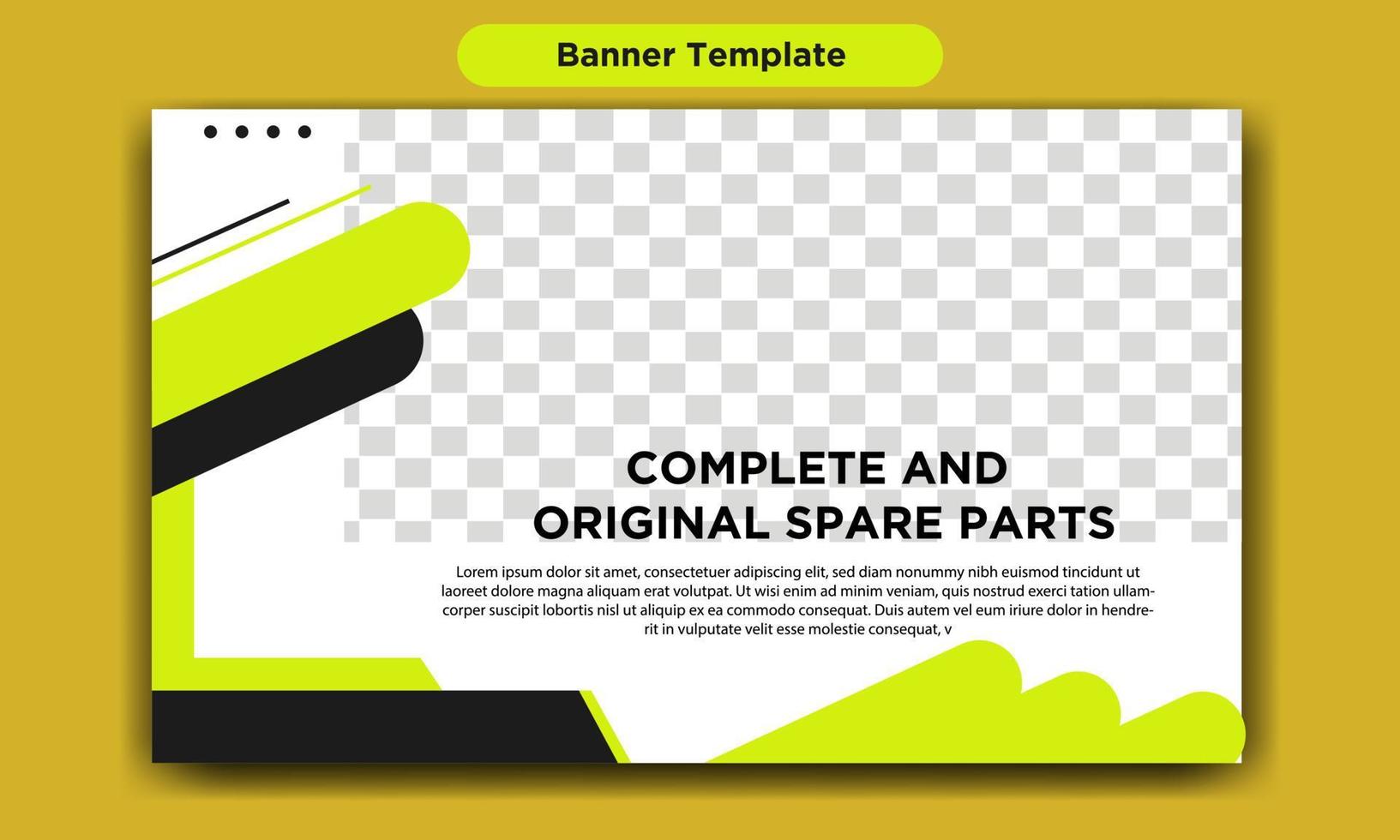 automotive workshop banner template design vector