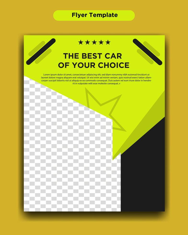 automotive workshop brochure template design vector