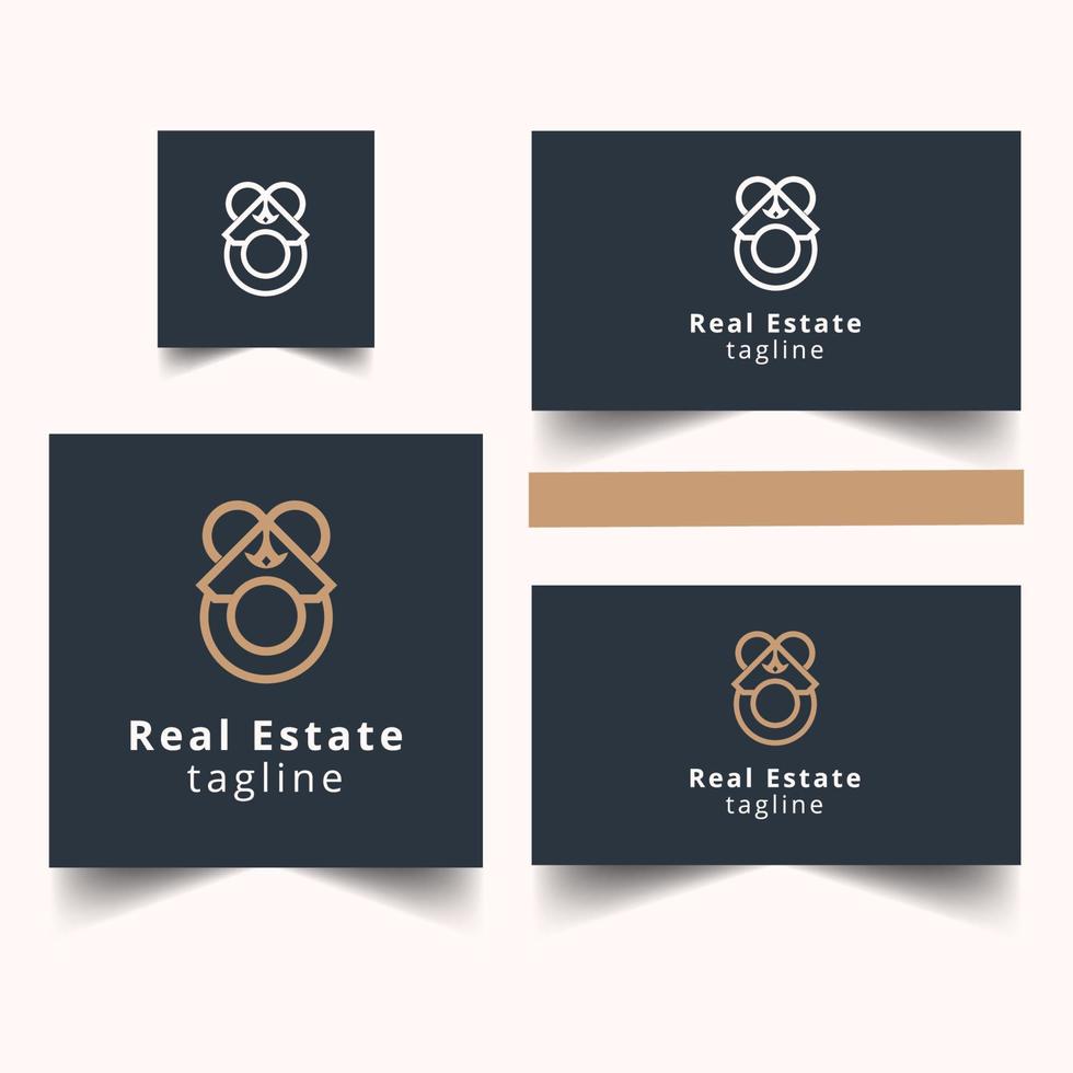 diseño de logotipo de bienes raíces diseño de logotipo vectorial vector