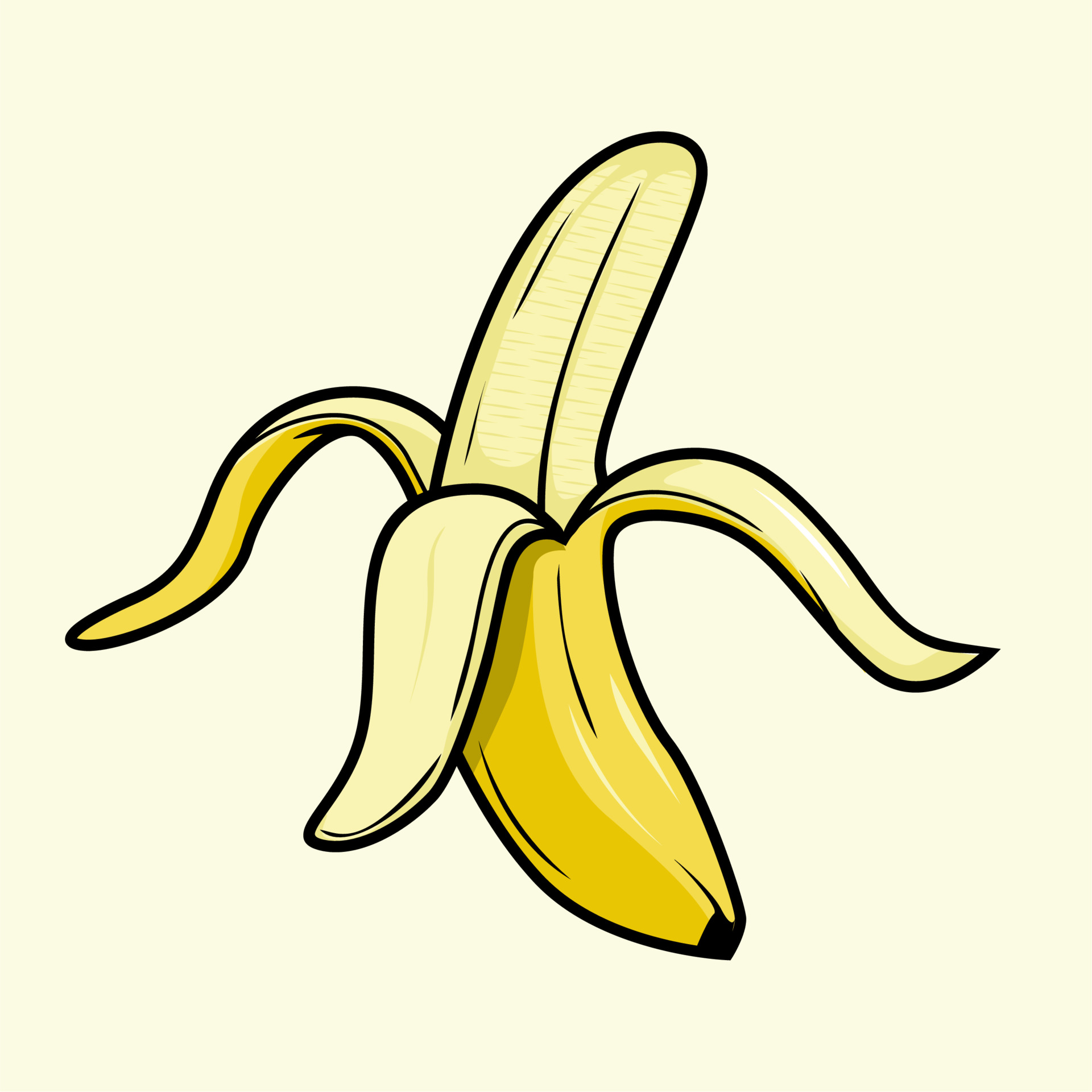Banana Open Cartoon Illustration Cartoon 3485126 Vector Art at Vecteezy