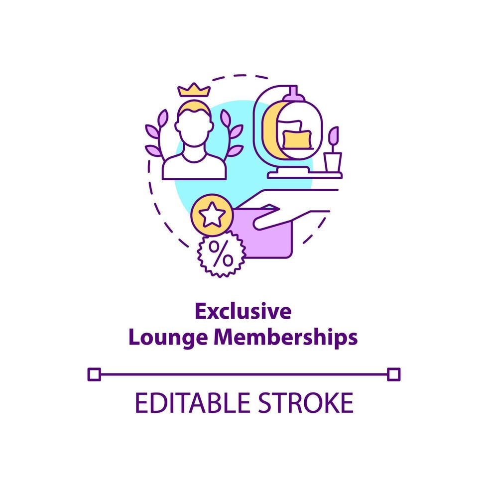 Exclusive lounge memberships concept icon vector