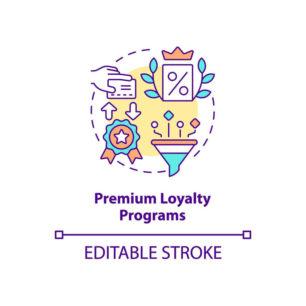 Premium loyalty programs concept icon vector