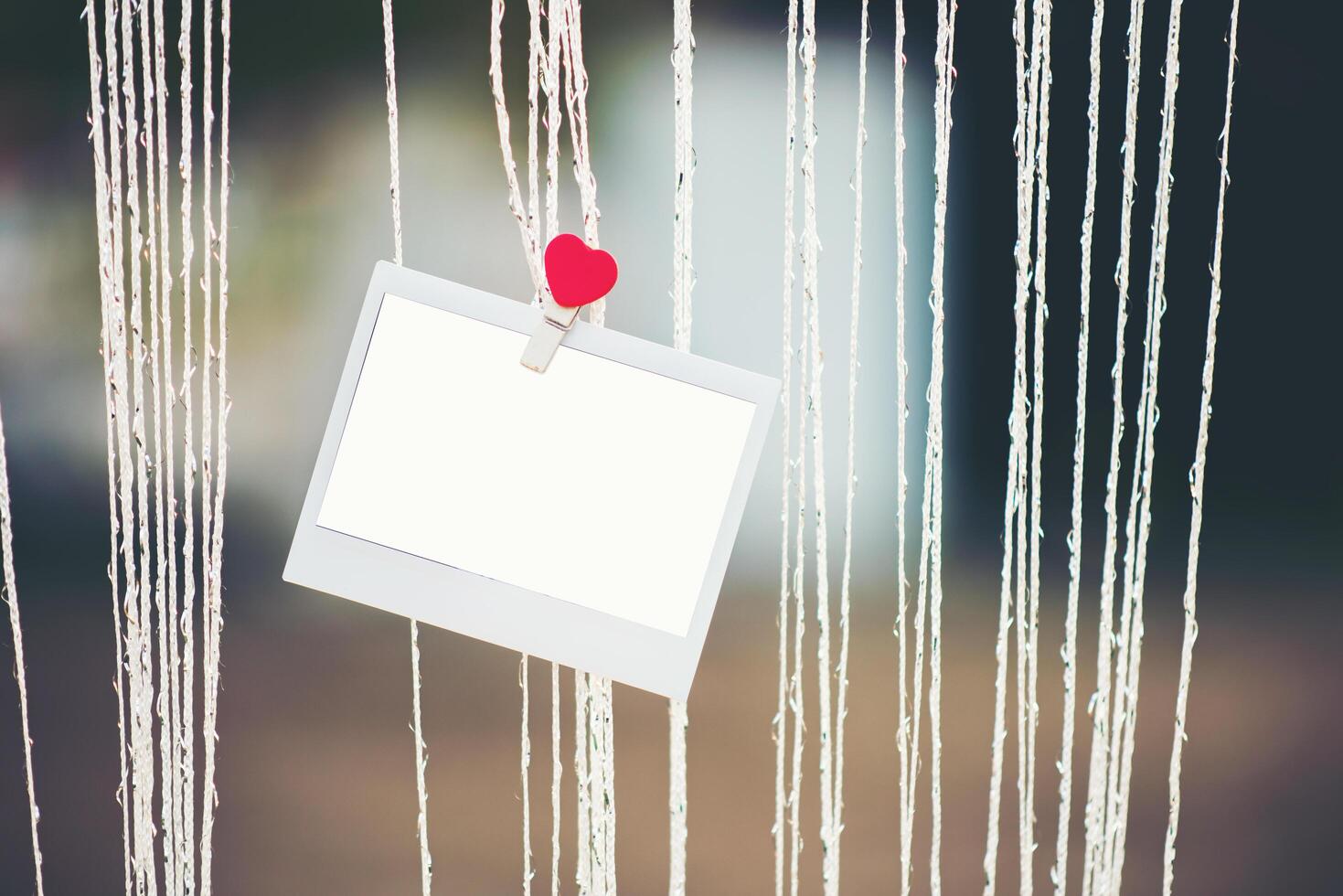 Blank photo frame in event