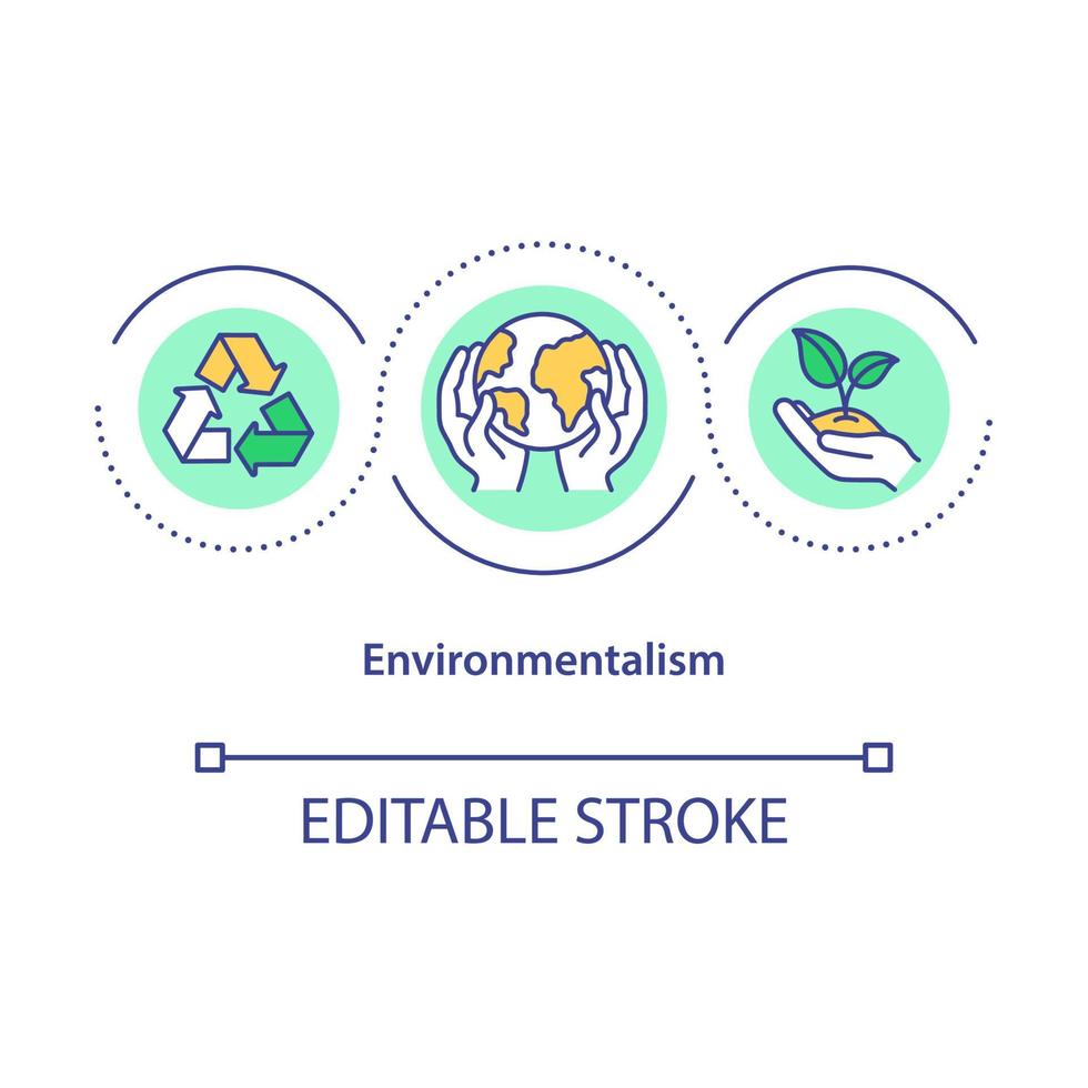 icono del concepto de ambientalismo vector