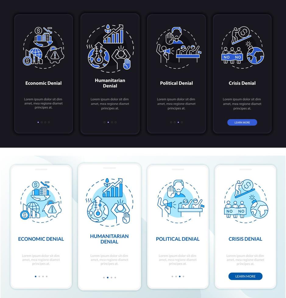 Crisis onboarding mobile app page screen vector
