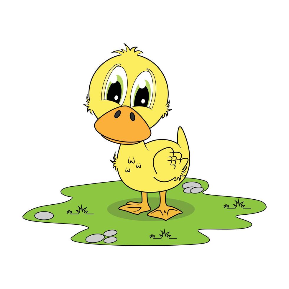 dibujos animados de animales pato lindo 3485457 Vector en Vecteezy
