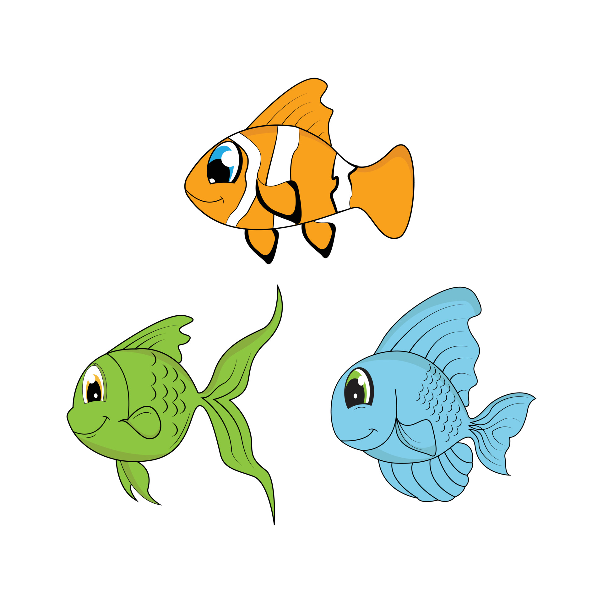 cute fish animal cartoon 3485464 Vector Art at Vecteezy