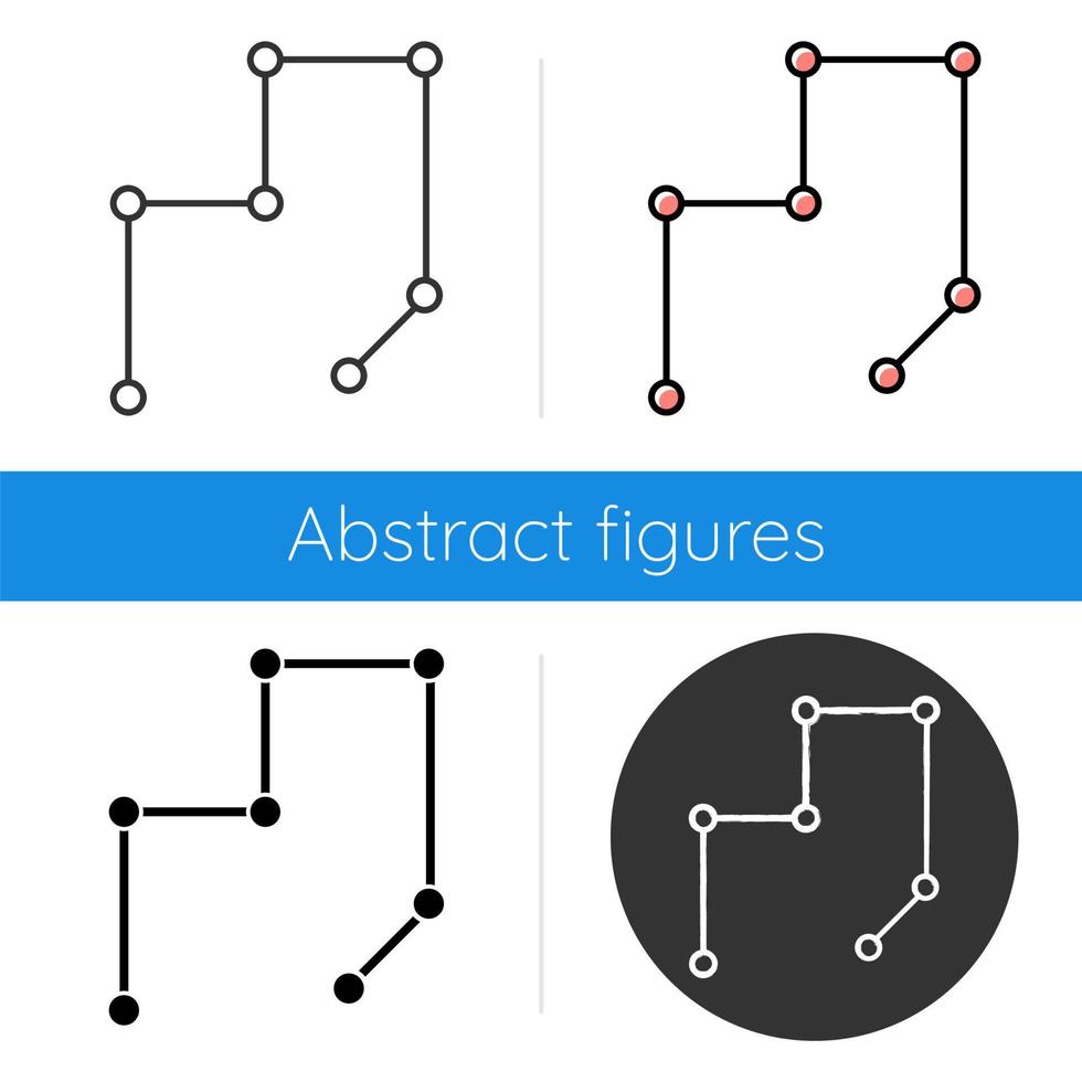 icono de líneas conectadas vector