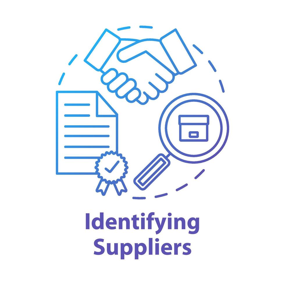 Identifying supplies concept icon vector