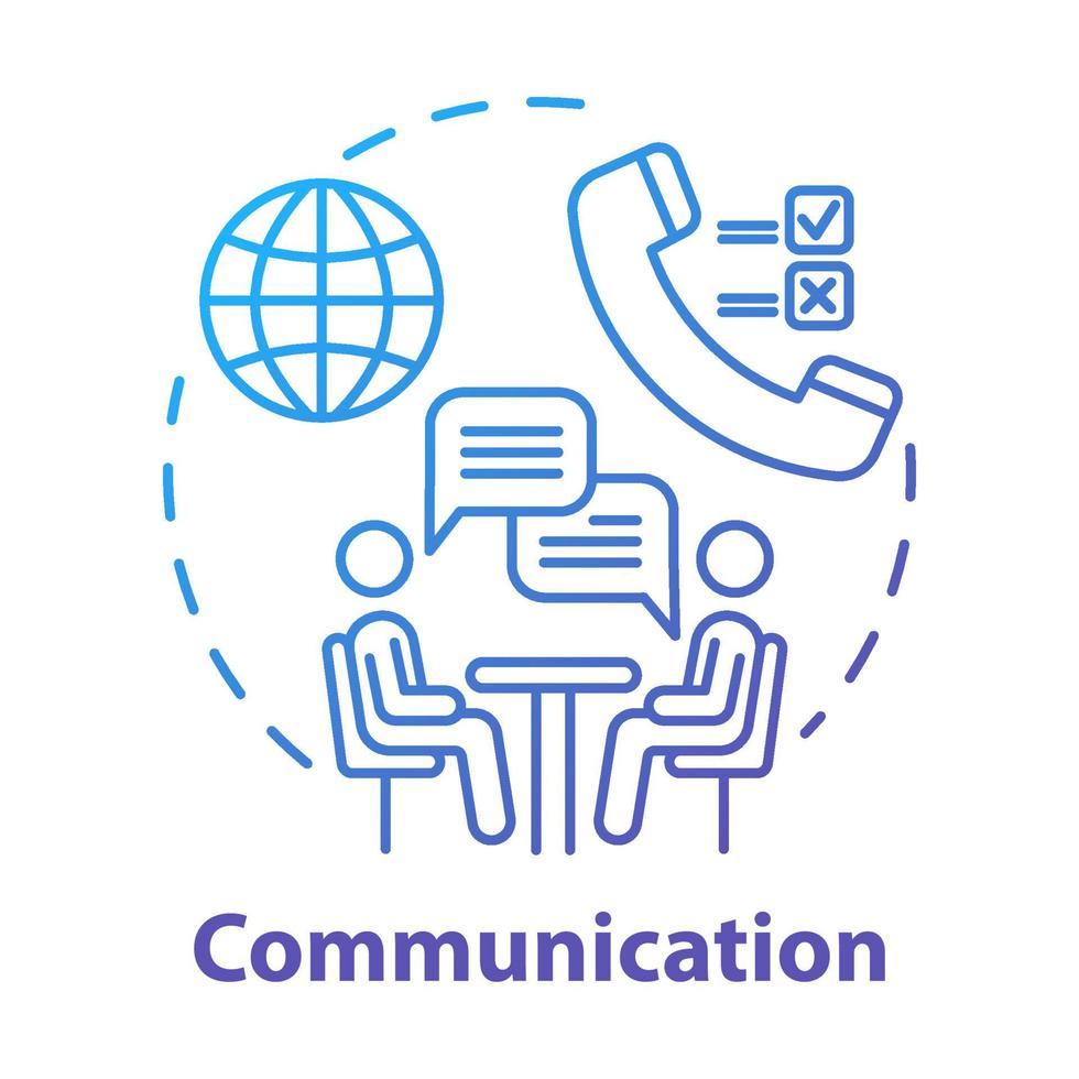 Communication concept icon vector